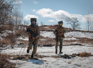 Курсанты Центра «ВОИН» отработали в условиях «радиоактивного заражения»